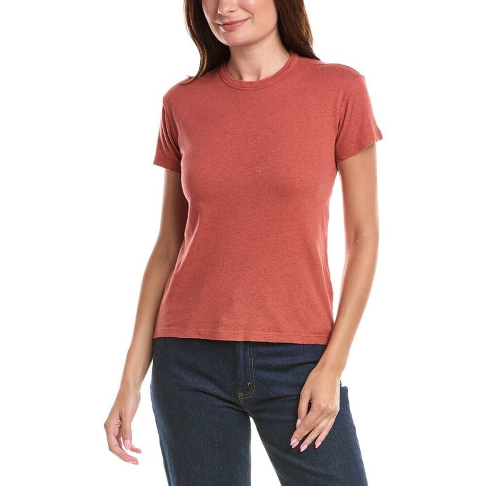 Officine Générale Womens Officine Generale Lara Linen-Blend T-Shirt, Red